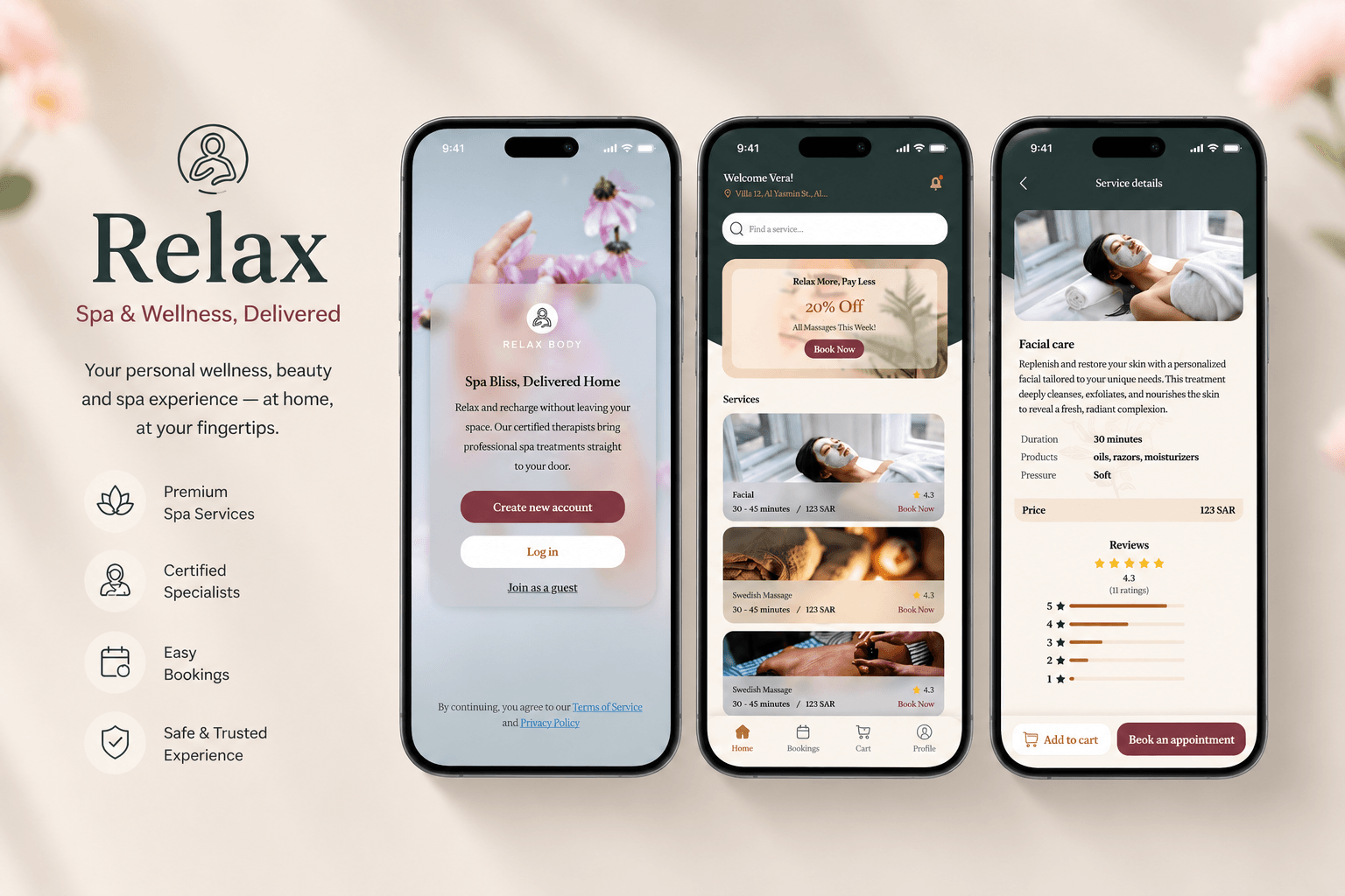 Relax Body — Wellness Marketplace case study cover